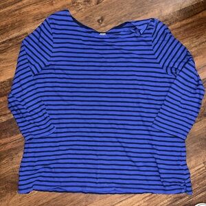 Old navy 3/4 length sleeve striped boatneck shirt